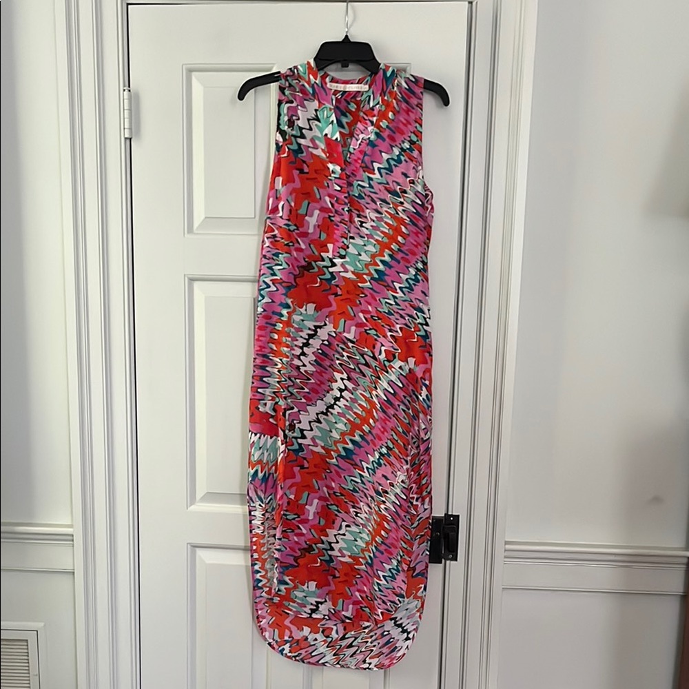 Marie Oliver Colorful Zigzag Midi Dress